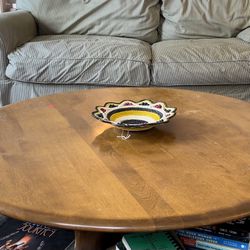 OBO—Vintage Round Coffee Table-Lazy Susan Style With Shelves