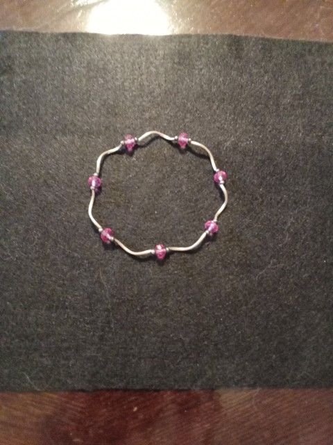 Pink Crystal Anklet