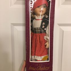 VTG Irma Gheduzzi Nicole Ashley 16" Doll. The doll appears to have never been played with. The box must have been opened at some point and the sealed