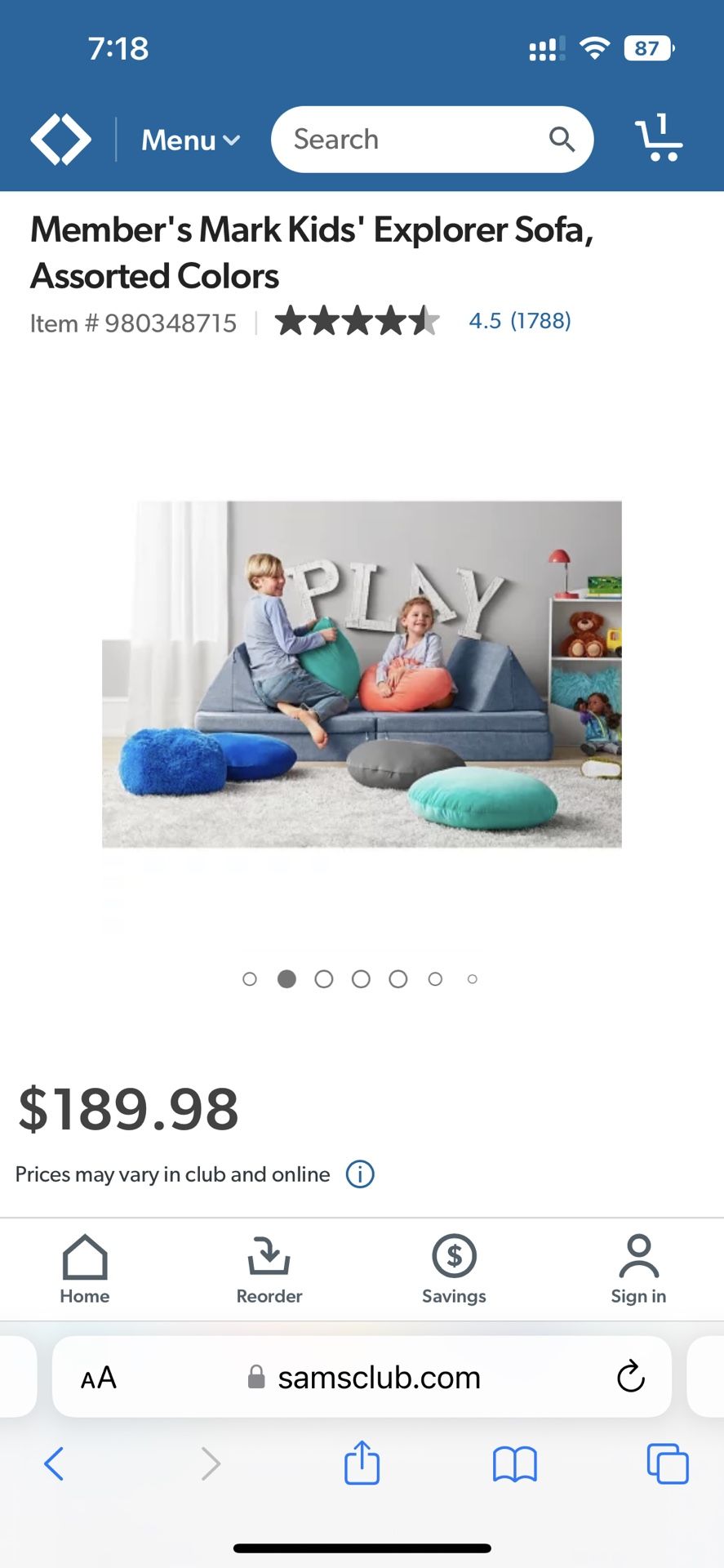 Nugget Play Couch Sams Club Kids Explorer Couch Build A Fort