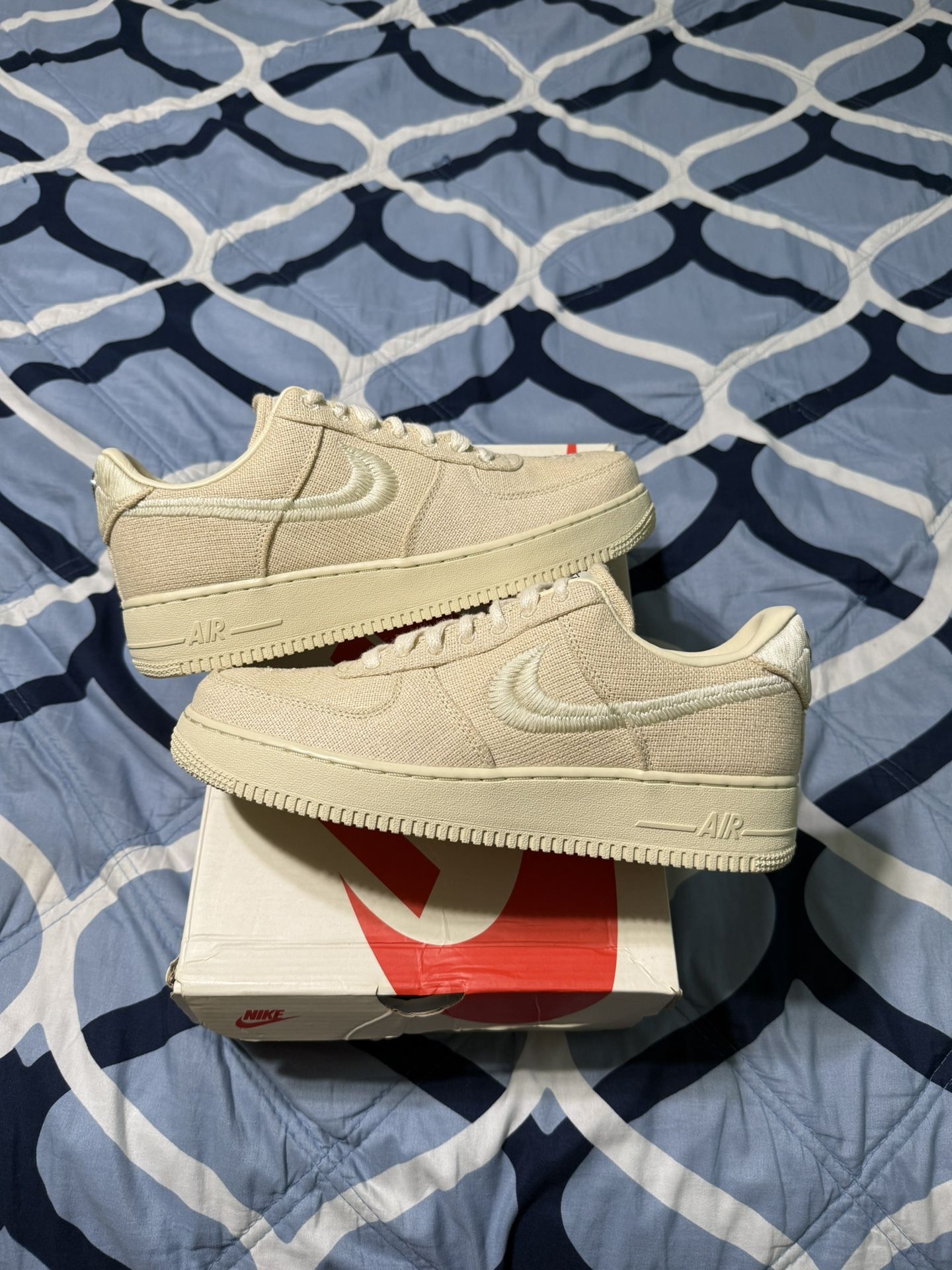 nike af1 stussy fossil
