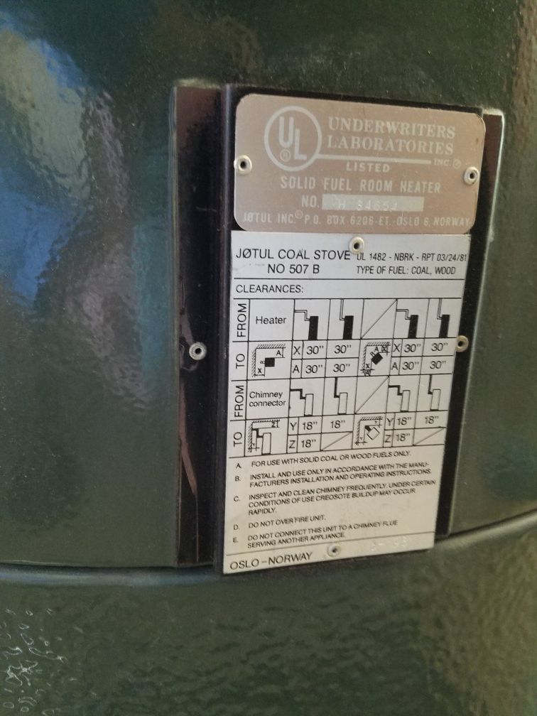 Jotul of Norway NR507B wood/coal stove for Sale in Wakefield, RI - OfferUp