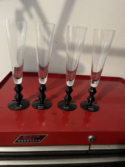 New Rogaska Champagne Flutes