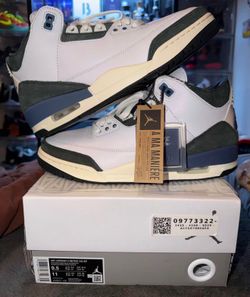 Size 9.5 A Ma Maniére x Air Jordan 3 Retro OG SP ‘Diffused Blue’ Brand New