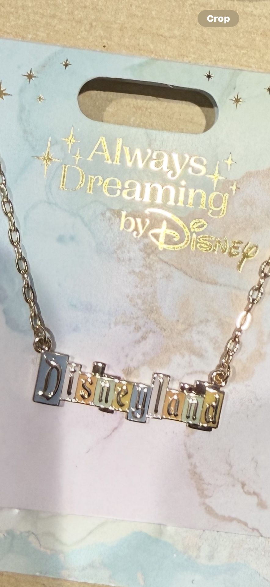 Disneyland marquee necklace