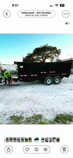 16 ft dump trailer 4ft walls 7 ft wide for