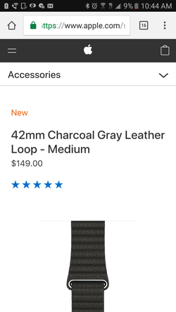Apple watch magnetic leather wristband 42mm