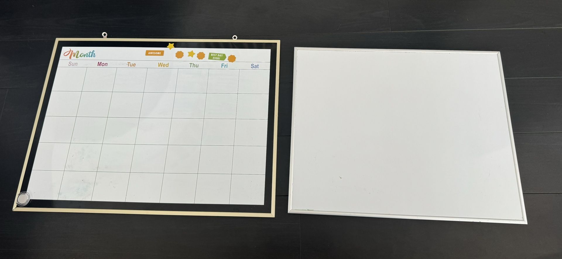 White Board And White Board Calendar