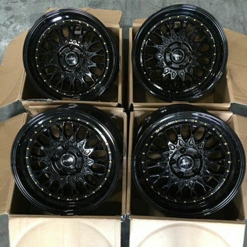 18x8.5/18x9.5 ARC AR1 5x114.3 35/35 Black Wheels Rims 18 Inch