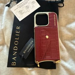 BANDOLIER CORA - RED CROC - iPhone 16 Pro - NWT