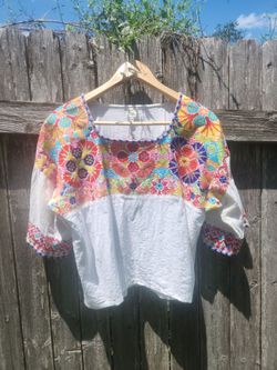 Ivy Jane " Confetti Of Colors " Bohemian Blouse