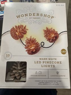 New Target LED Pinecone String Lights - $10