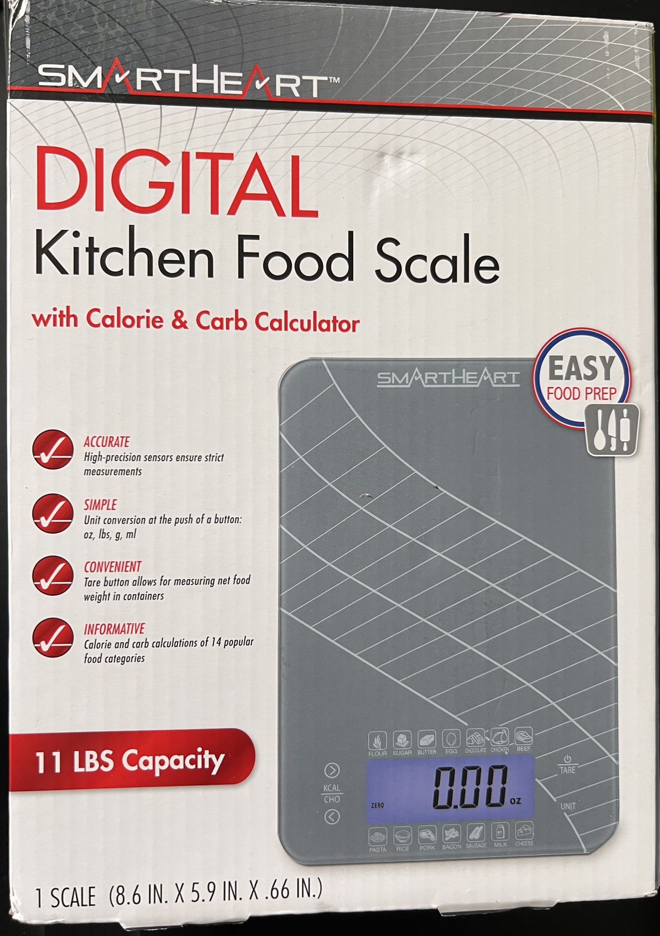 Smartheart Kitchen | Smartheart Digital Kitchen Food Scale W/11 Lbs Capacity