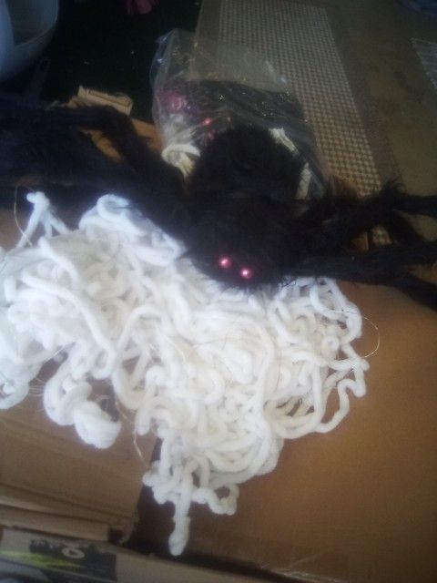Giant Spider And Web Decor 