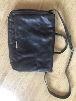 Leather laptop bag