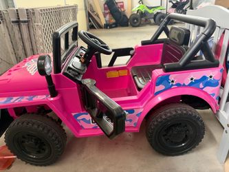 Kids Electric Ride-On Jeep Pink Camo