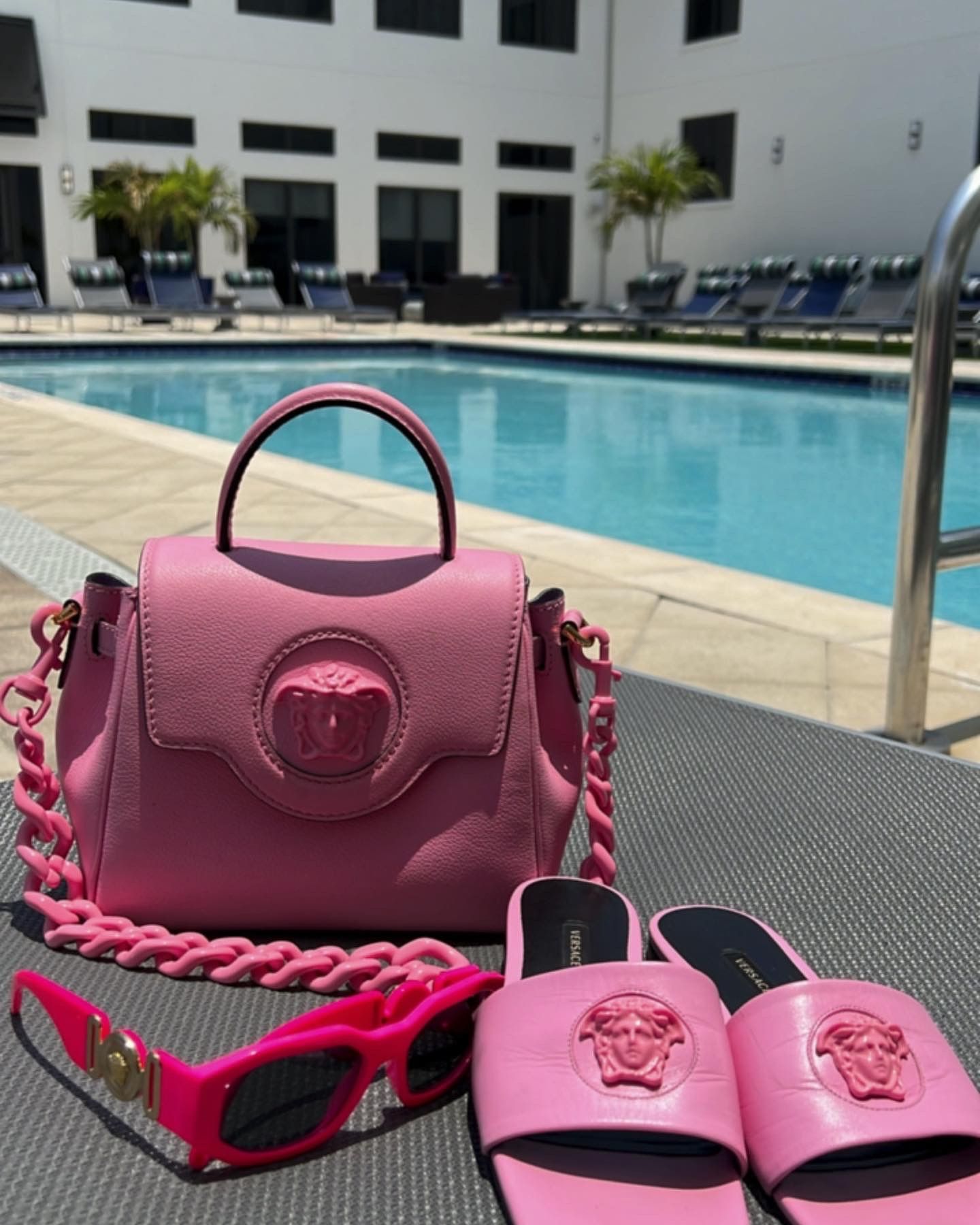 Pink versace bag 