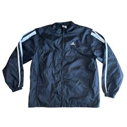 Vintage 90s Trefoil Track Windbreaker Jacket Men’s Large Adidas Activewear Jacket Full Zip