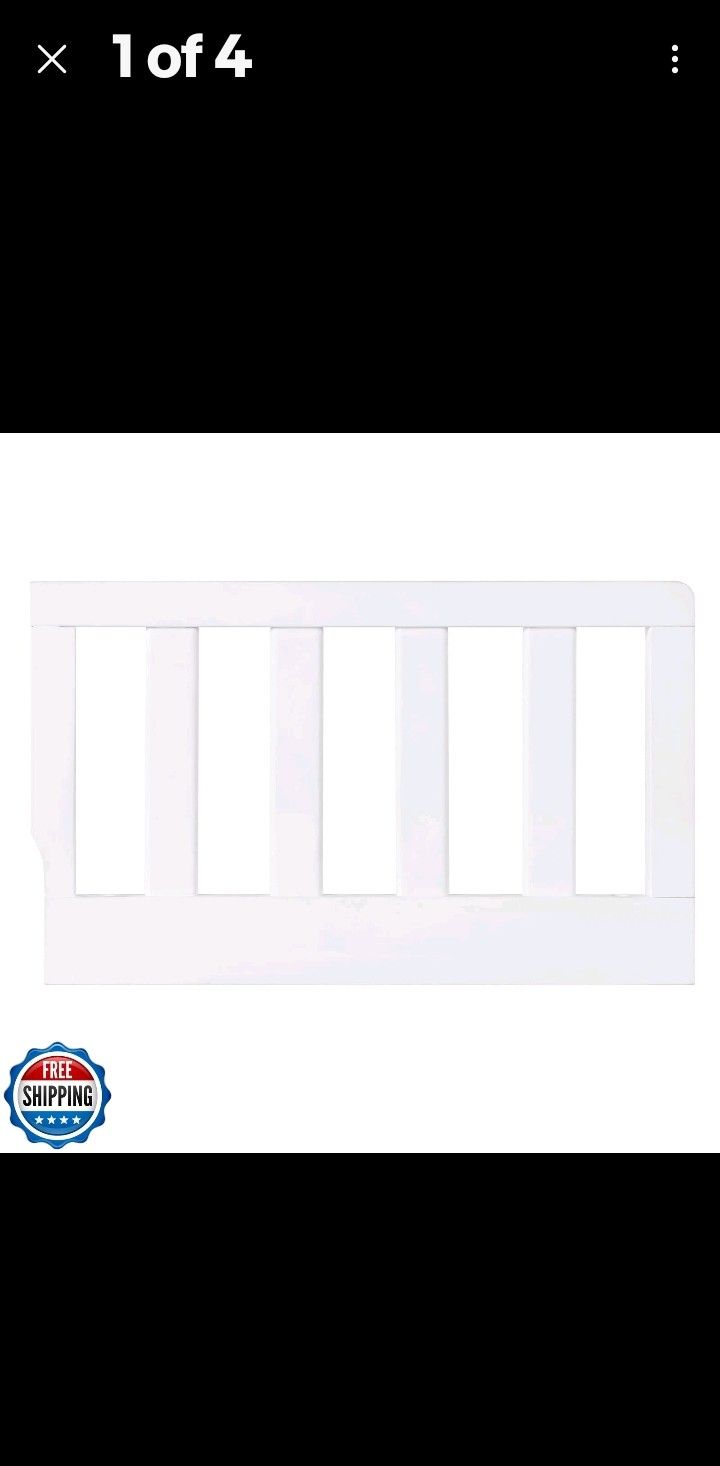 Oxford Baby Logan Crib to Toddler Bed Guard Rail Conversion Kit, White 
