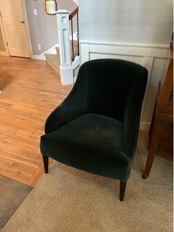Green accent chair