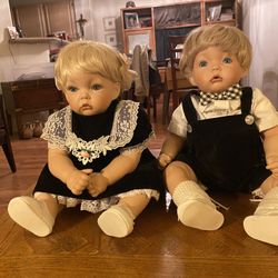 Porcelain Dolls - hand painted with Beautiful Clothes