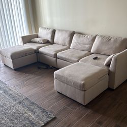 6 piece sectional with storage