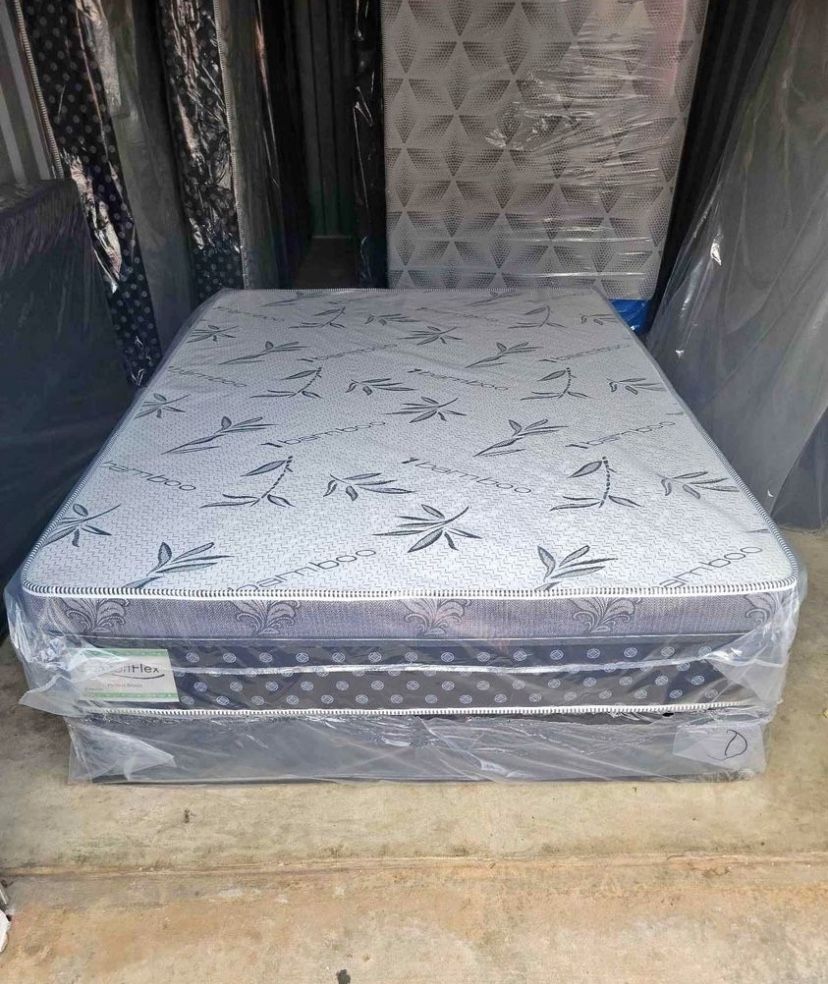 Queen Mattress Come With Free Box Spring - Free Delivery 🚚 Today To Reasonable Distance