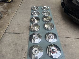 Old school Ford hubcaps 50s 60s 70s