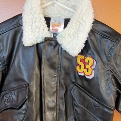 park bench kick faux leather 12 month baby kids bomber jacket