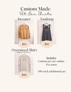 Custom Pet Ear Tops