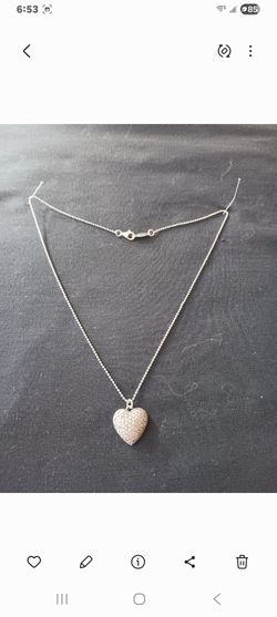 (925) silver heart necklace