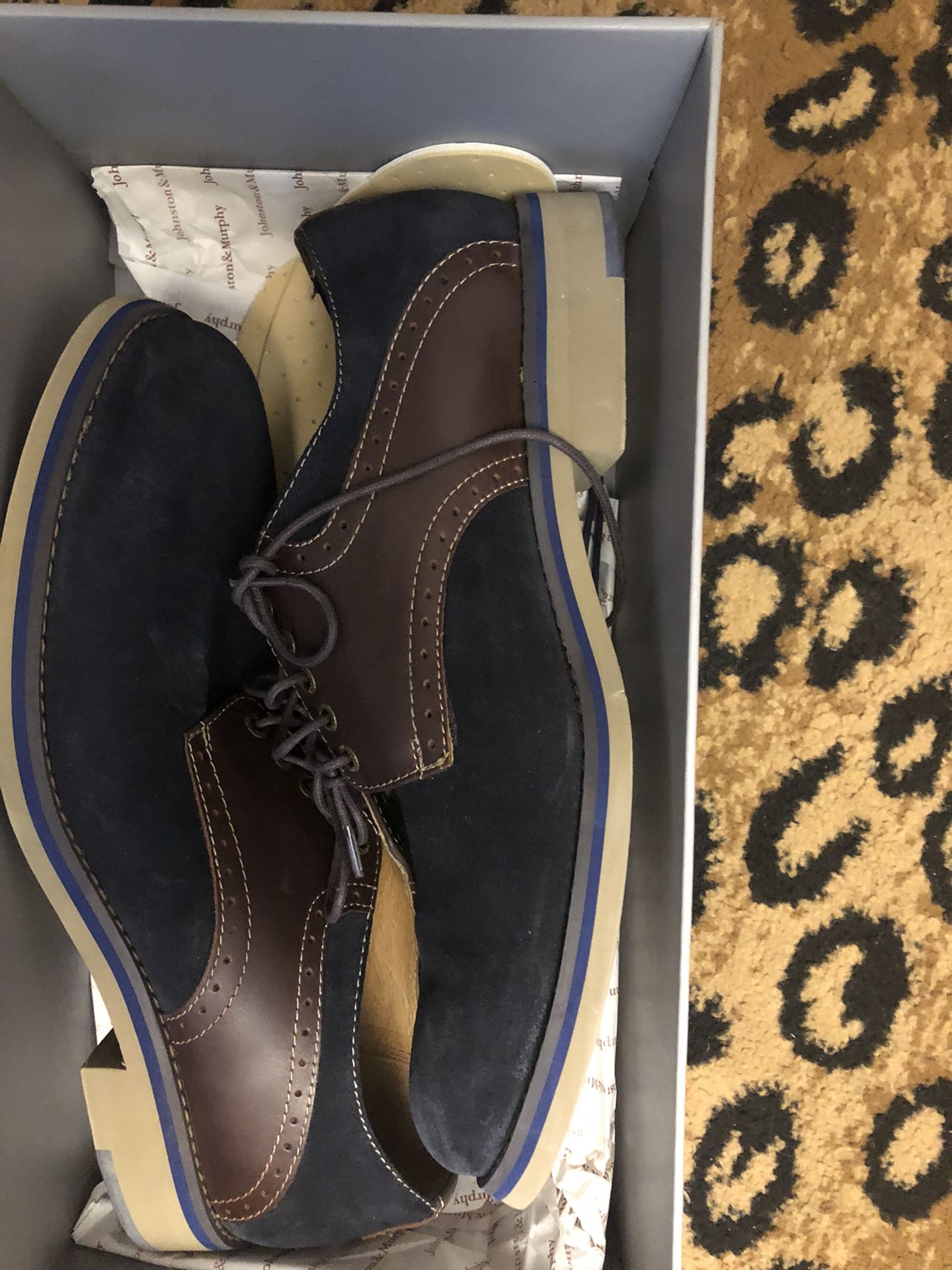 Johnston And Murphy Suade Blue 8.5