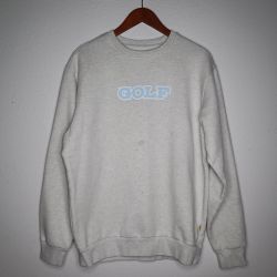 Golf Sweatshirt Pullover Blue And White 