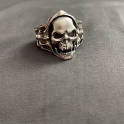 Sterling Silver Evil Skull Ring