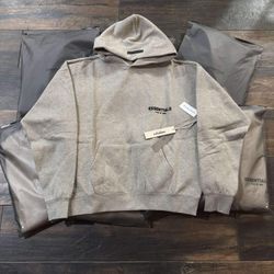 Fear Of God Essentials Hoodie -sizes 1small And 2 Mediums -Color Dark Grey