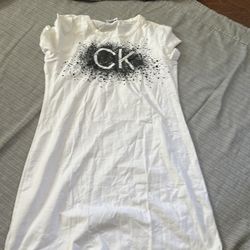 Vestido blanco calvin klein size mediano