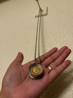 Chain With A Rim Pendant (NOT SILVER)