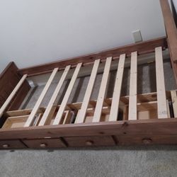 Twin Bedframe Real Wood 