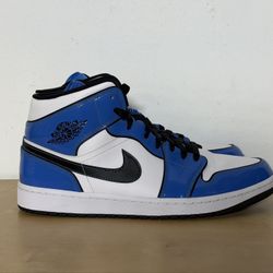 VNDS Nike Air Jordan 1 Mid SE Signal Blue Sneakers DD6834-402 Men’s Size 12