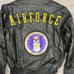Air Force Leather Bomber Jacket Mens Size 
