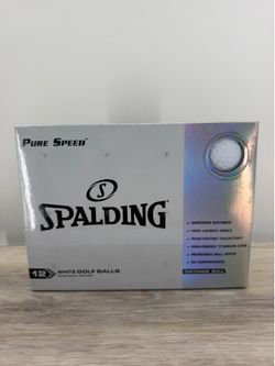 Spalding Pure Speed Golf Balls 12 Pack White Distance Golf Balls - Brand New