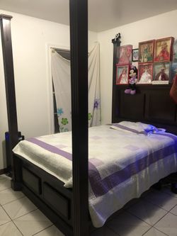 Custom Solid Maple Wood Canopy Bedroom set