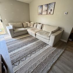Living Room Set – Cloud Couch + 9x12 Rug + Pillows + Optional Wall Art