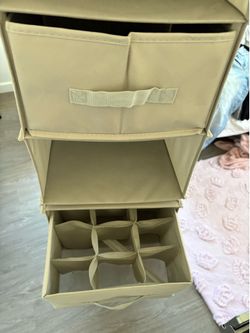 Hanger Closet organizer  with cubes can unzip into two