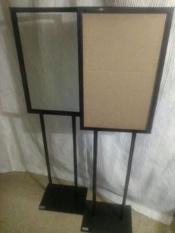Black Floor Standing Sign Holder Stands – Set of 2