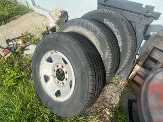 (3) LT245/75R17 wheels and tires