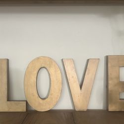 Golden Metallic Love Letters