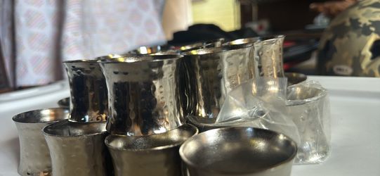 2 dozen hammered silver napkin rings