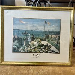 Monet Garden at Sainte-Adresse Framed Art