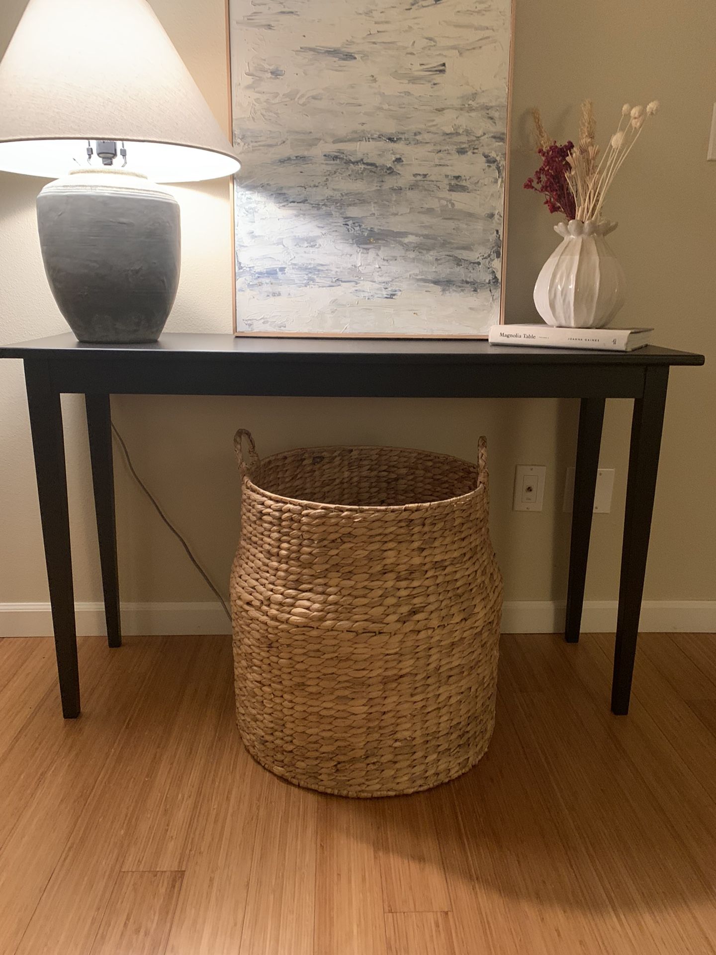 Black Wood Console Table